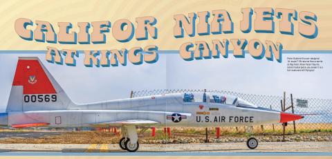 T-38 scale jet on the ground with U.S. Air Force markings