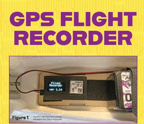 GPS flight recorder installed in an E-flite F-16 model aircraft