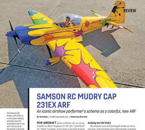 Samson RC Mudry CAP 231EX model airplane on pavement