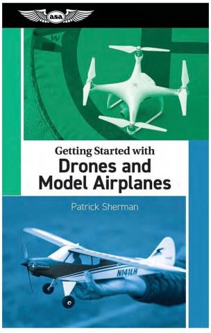Book cover for Getting Started with Drones and Model Airplanes, showing a drone and a model airplane.