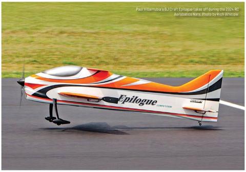 BJ Craft Epilogue RC aerobatic airplane taking off