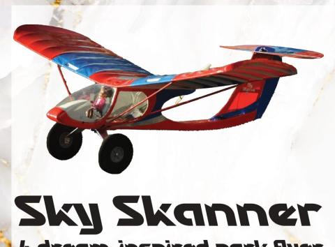 Red, blue, and black lightweight park flyer airplane