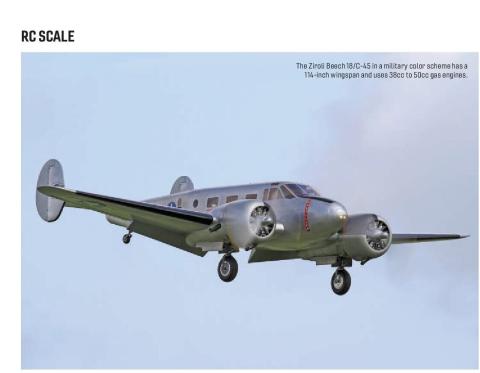 Ziroli Beech 18/C-45 model aircraft in flight